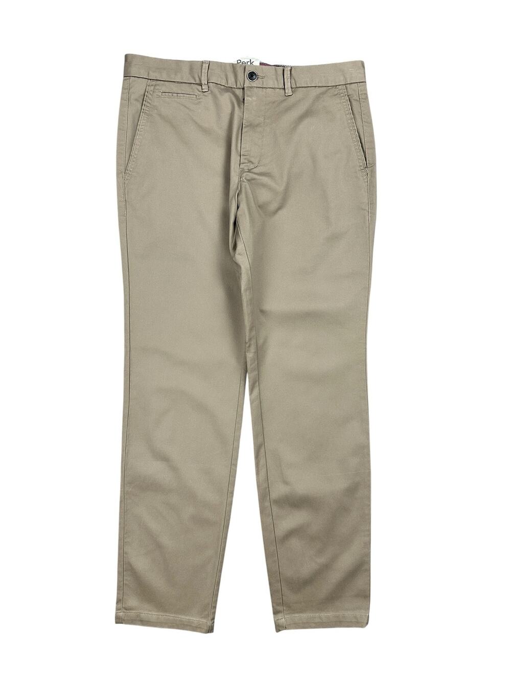 Perk Feel Good Slim Fit Stretch Chinos Dark Khaki — Size 33x30